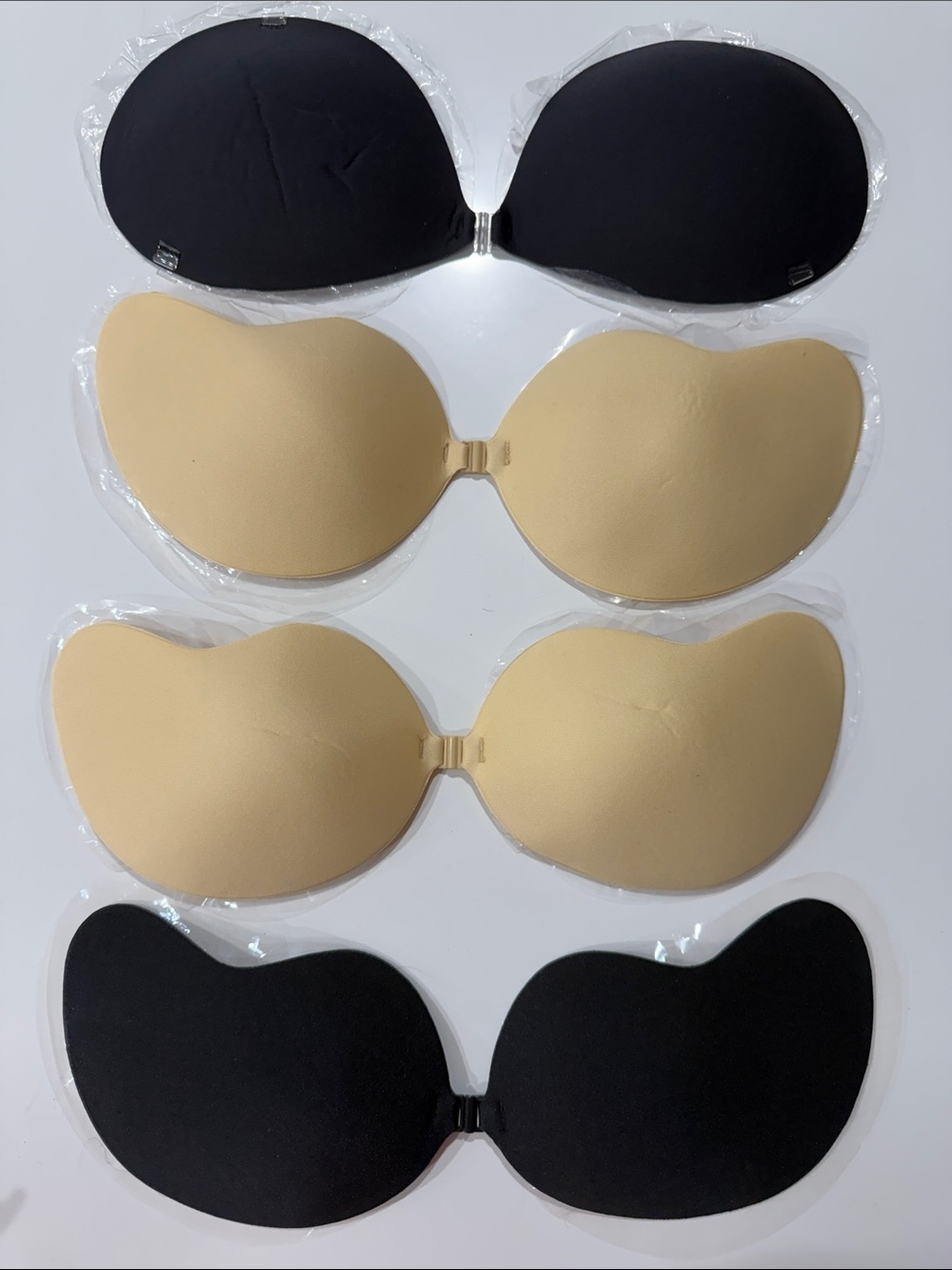 Strapless Adhesive Silicone Backless Bra - Black and Nude